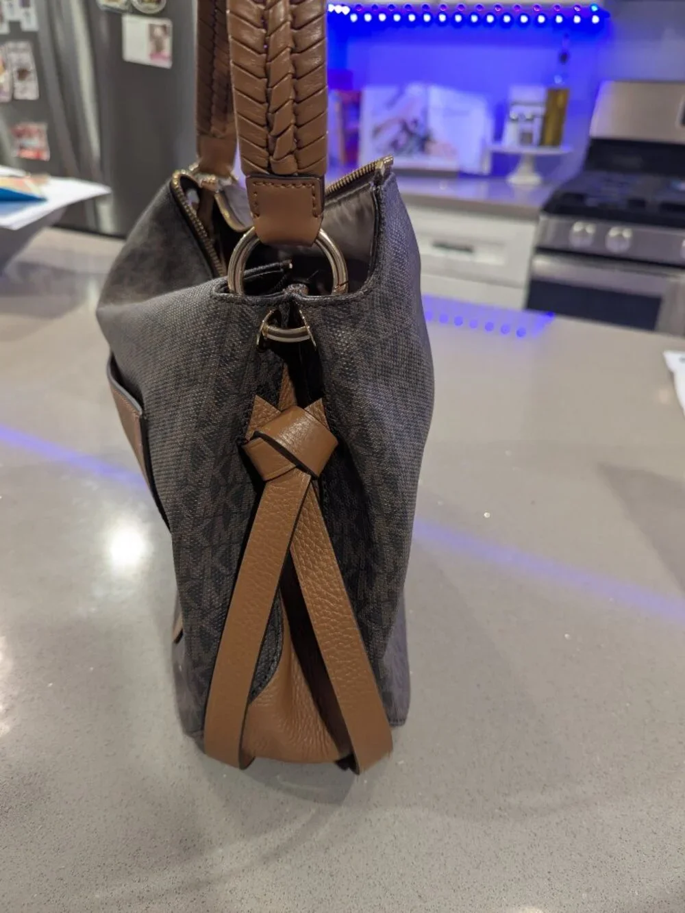 Michael Kors Signature Logo Hobo Shoulder Bag